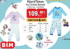 Pijama Takımı Kız Erkek Bebek