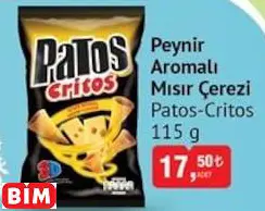 Patos-Critos Peynir Aromalı Mısır Çerezi