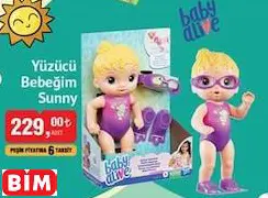 Baby Alive Yüzücü Bebeğim Sunny