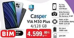 Casper VIA M30 Plus 4/128 GB Cep Telefonu