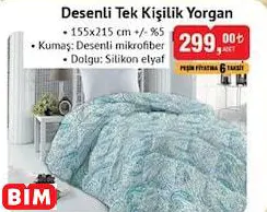 Casilda Home Desenli Tek Kişilik Yorgan