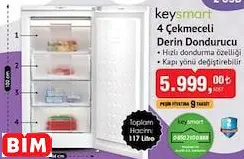 Keysmart 4 Çekmeceli Derin Dondurucu Keysmart 4 Çekmeceli Derin Dondurucu