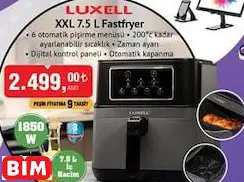 Luxell XXL 7.5 L Fastfryer / Airfryer