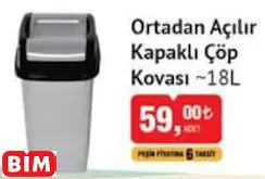 Ortadan Açılır Kapaklı Çöp Kovası