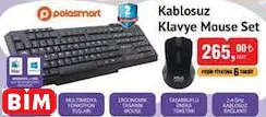 Polosmart Kablosuz Klavye Mouse Set