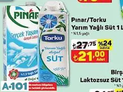 Torku Yarım Yağlı Süt