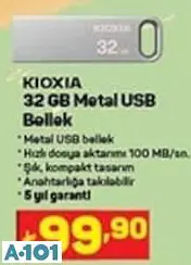 Kioxia 32 Gb Metal Usb Bellek