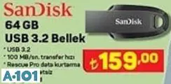 Sandisk 64 Gb Usb 3.2 Bellek