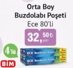 Ece Orta Boy Buzdolabı Poşeti