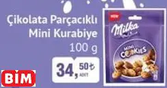 Milka Çikolata Parçacıklı Mini Kurabiye