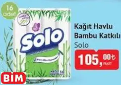 Solo Kağıt Havlu Bambu Katkılı