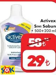 Activex Sıvı Sabun • 500+200 Ml