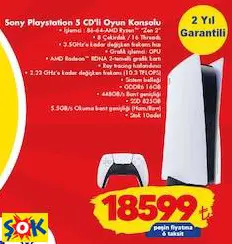 Sony Playstation 5 CD'li Oyun Konsolu