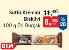 Eti Burçak Sütlü Kremalı Bisküvi