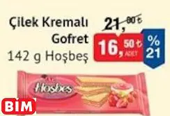 Hoşbeş Çilek Kremalı Gofret