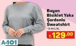 Bisiklet Yaka Sweatshirt Kadın