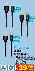 Piranha 3.0A Usb Kablo