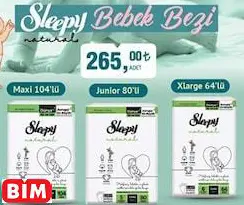 Sleepy Natural Bebek Bezi Xlarge