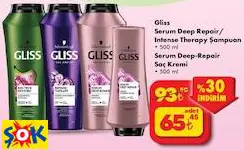 Gliss Serum Deep Repair/ Intense Therapy Şampuan 500 Ml Serum Deep-Repair Saç Kremi 500 Ml