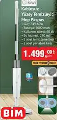 Kiwi Kablosuz Yüzey Temizleyici Mop Paspas Kiwi Kablosuz Yüzey Temizleyici Mop Paspas