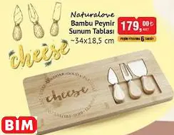 Naturalove Bambu Peynir Sunum Tablası