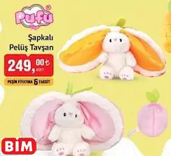 Pufu Toys Şapkalı Pelüş Tavşan Pufu Toys Şapkalı Pelüş Tavşan