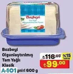 Bozbeyi Tam Yağlı Olgunlaştırılmış Klasik İnek Peyniri