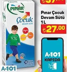 Pınar Çocuk Devam Sütü 1L