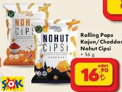Rolling Pops Kajun/Cheddar Nohut Cipsi