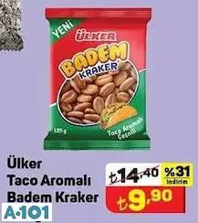 ülker taco aromalı badem kraker