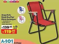 Ahşap Kollu Küçük Boy Plaj/Piknik sandalyesi
