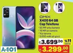 omix x400 64 gb cep telefonu