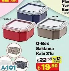 q-box saklama kabı 3'lü