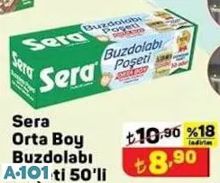 Sera Orta Boy Buzdolabı Poşeti 50'Li