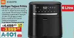 xiaomi air fryer yağsız fritöz airfryer