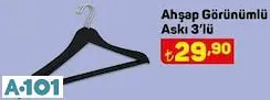 ahşap görünümlü askı