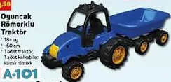 oyuncak römorklu traktör