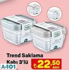 Trend Saklama Kabı 3'Lü