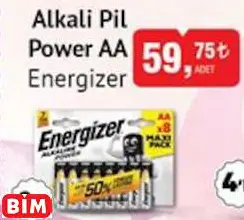 Energizer Alkali Pil Power AA