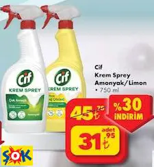 Cif Krem Sprey Amonyak/Limon 750 Ml