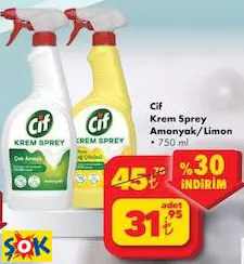 Cif Krem Sprey Amonyak/Limon 750 ml