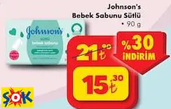 Johnson's Bebek Sabunu Sütlü 90 G