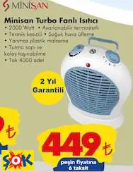 Minisan Turbo Fanlı Isıtıcı