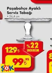 Paşabahçe Ayaklı Servis Tabağı