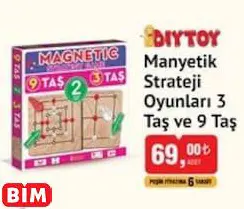 Dıytoy Manyetik Strateji Oyunları 3 Taş Ve 9 Taş