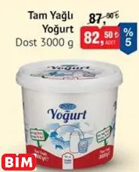 Dost Tam Yağlı Yoğurt