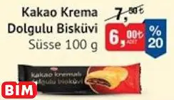 Süsse Kakao Krema Dolgulu Bisküvi