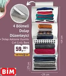 4 Bölmeli Dolap Düzenleyici