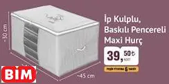 İp Kulplu, Baskılı Pencereli Maxi Hurç