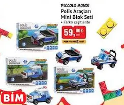 Piccolomondi Polis Araçları Mini Blok Seti